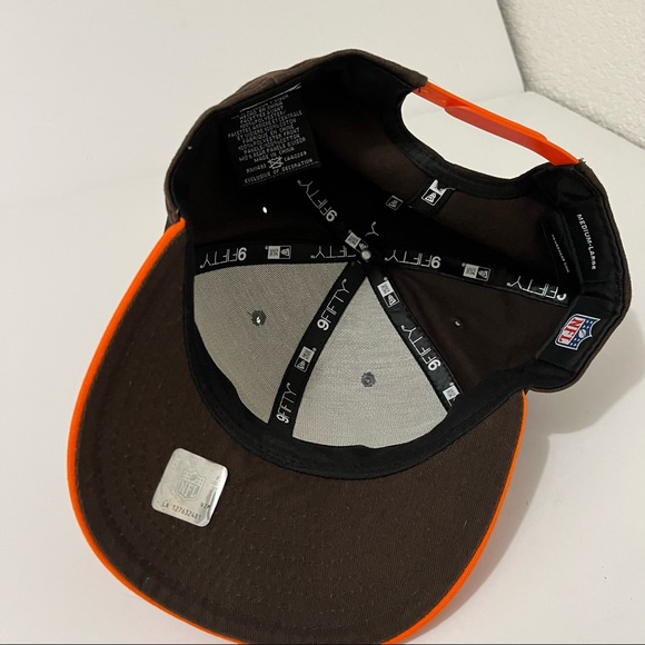 Cleveland Browns New Era 9Fifty NFL Snapback Hat Cap Brown Orange - Picture 8 of 8